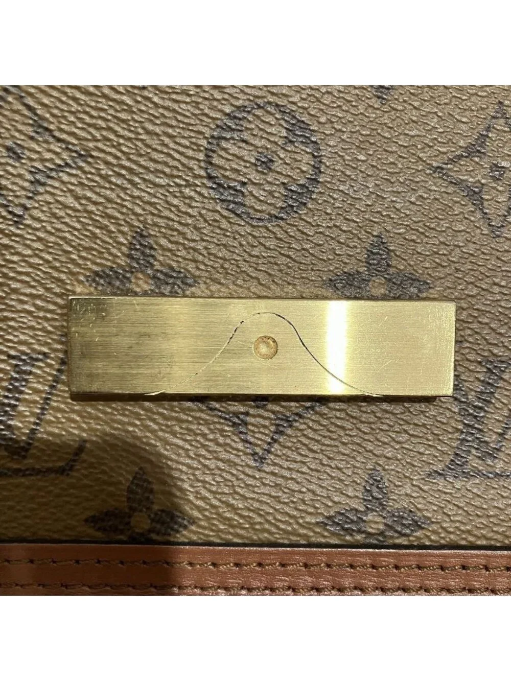 Louis Vuitton Portefeuille Dauphine Monogram Reverse Shoulder Bag Canvas Leather